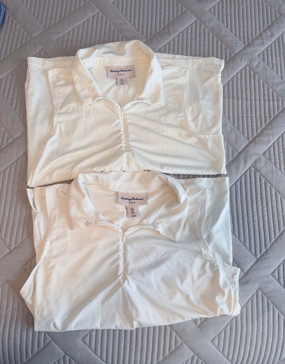 Tommy Bahama Women's Golf UPF 50 Sleeveless Quarter-Zip Polo Shirt